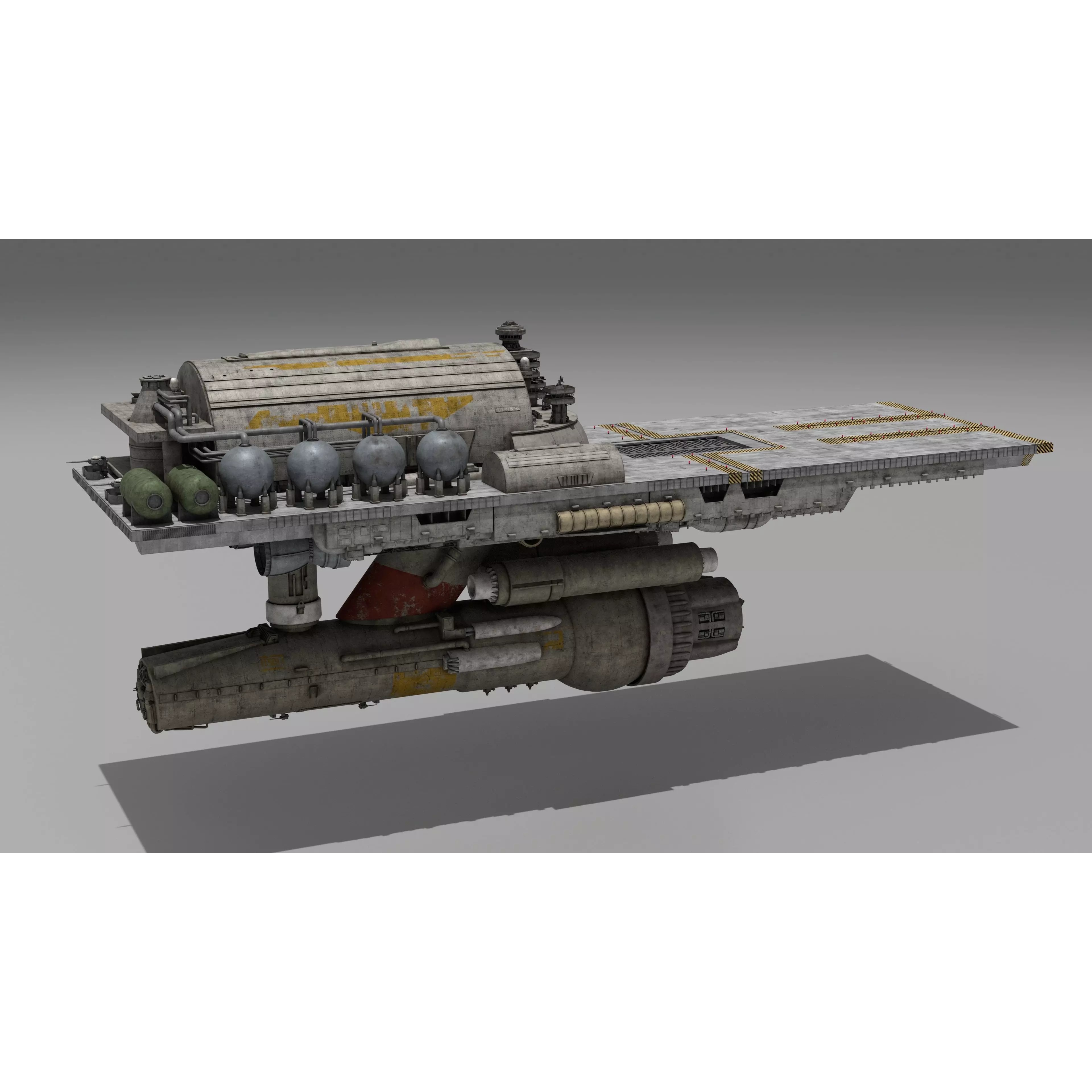 Battlestar Galactica - Flattop Game-Ready 3D Model - View 5