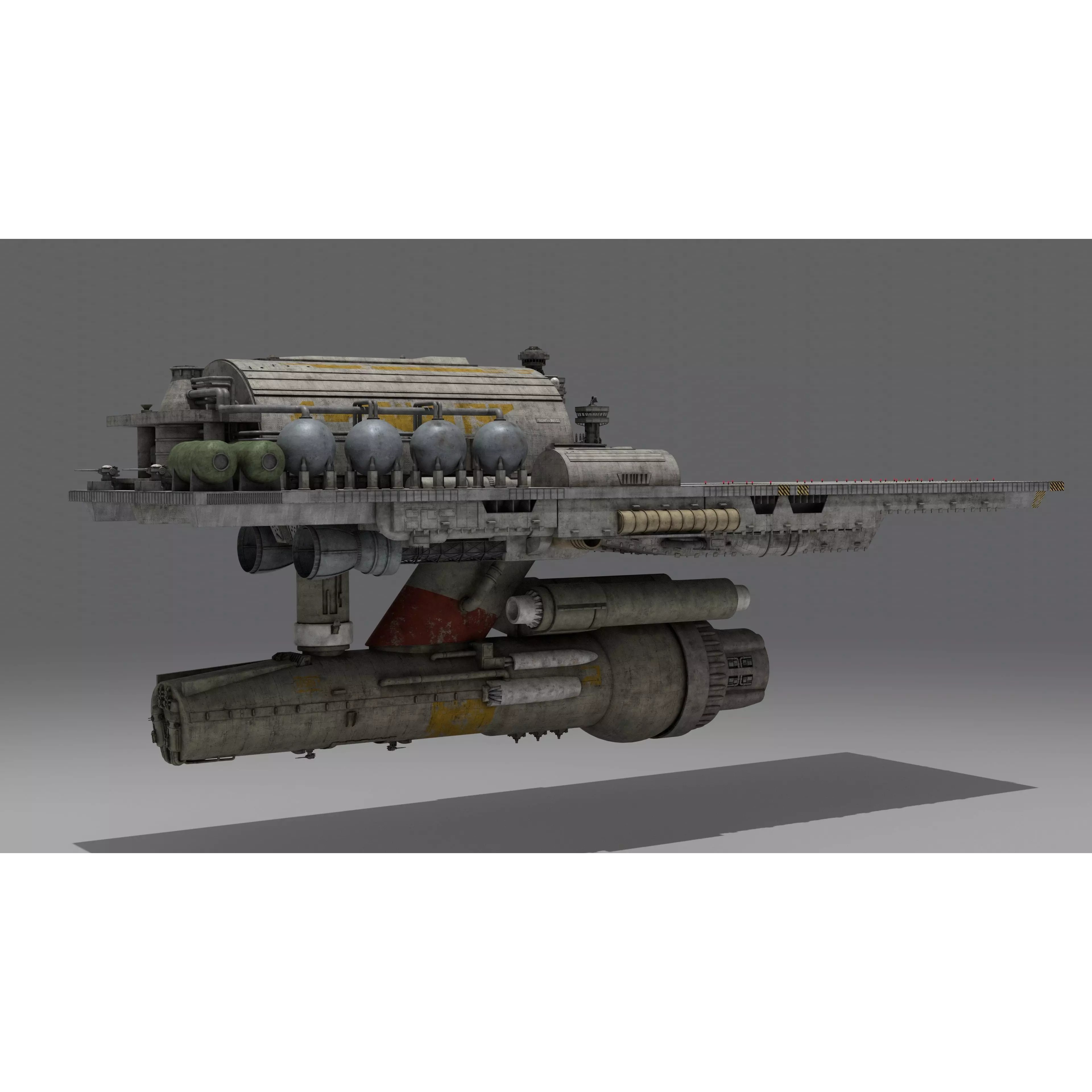 Battlestar Galactica - Flattop Game-Ready 3D Model - View 6