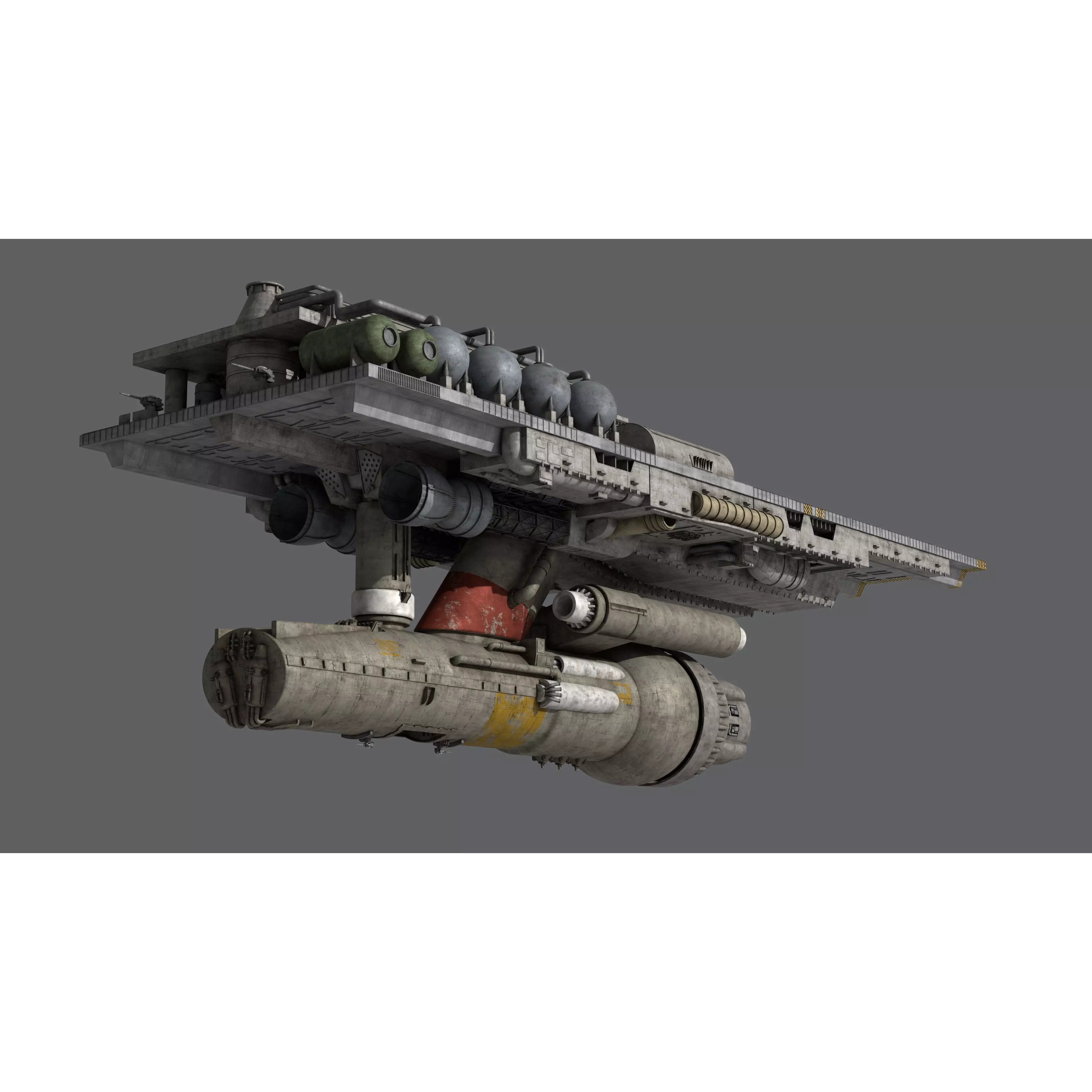 Battlestar Galactica - Flattop Game-Ready 3D Model - View 7
