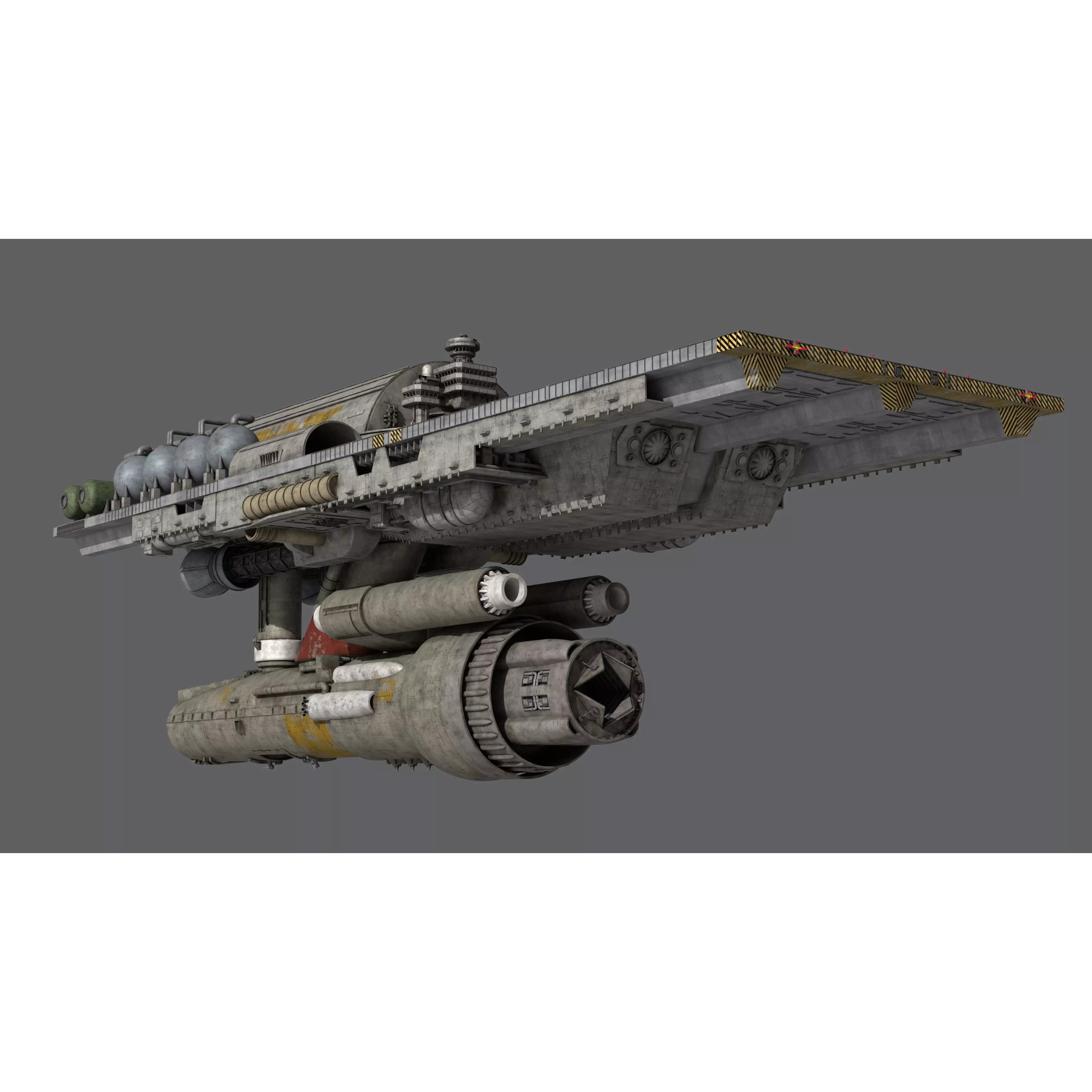 Battlestar Galactica - Flattop Game-Ready 3D Model - View 9