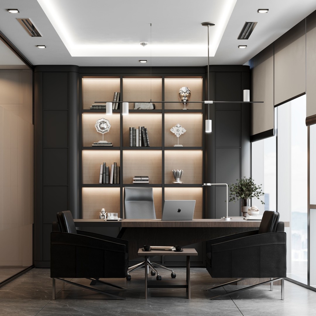 Modern Office 3D Model – Contemporary Interior Design, FBX, OBJ - View 12