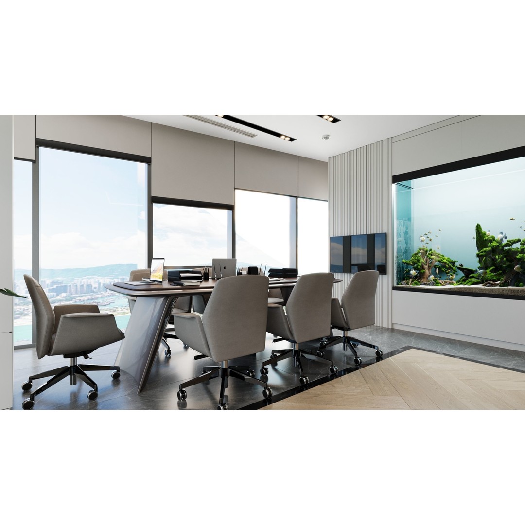 Modern Office 3D Model – Contemporary Interior Design, FBX, OBJ - View 14