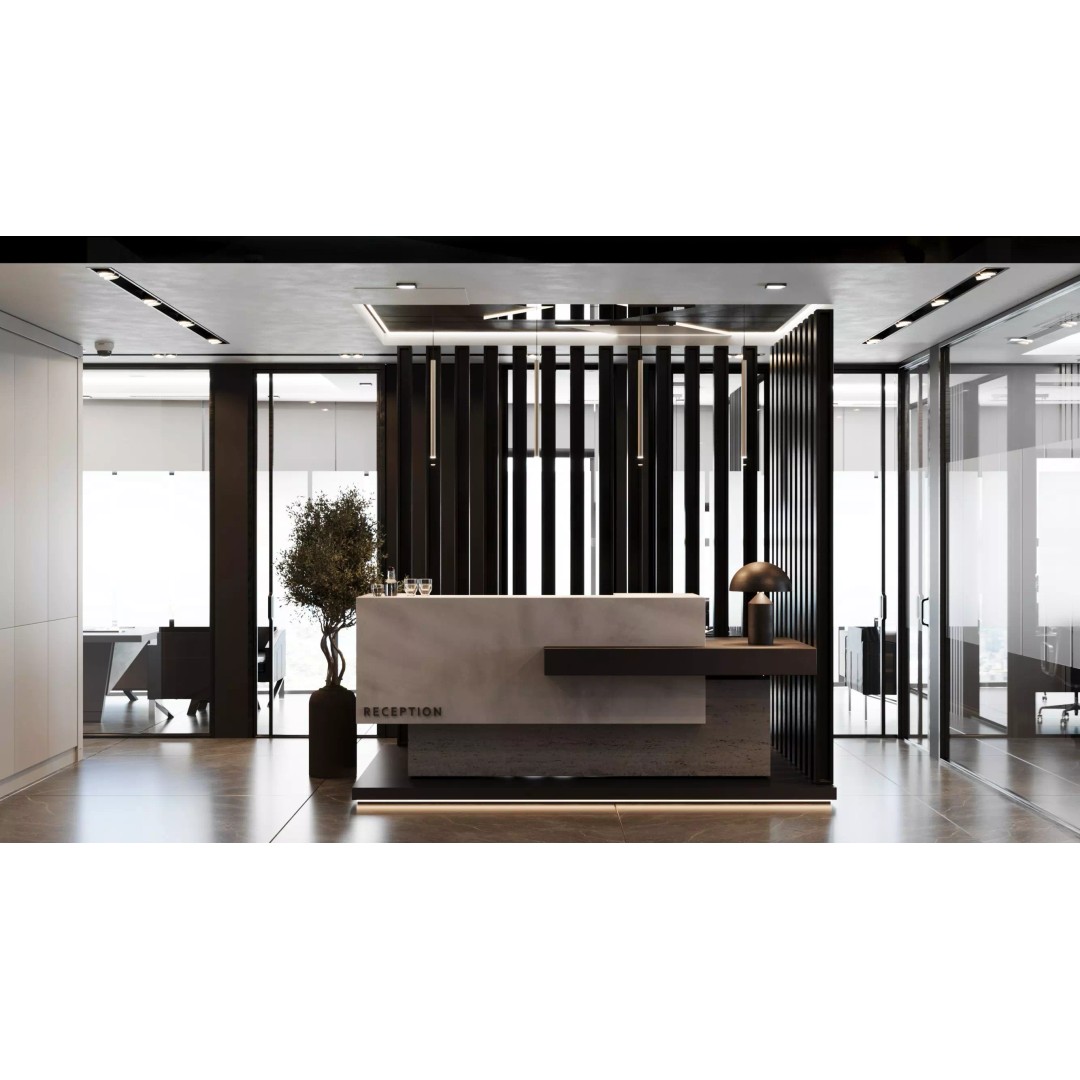 Modern Office 3D Model – Contemporary Interior Design, FBX, OBJ - View 2