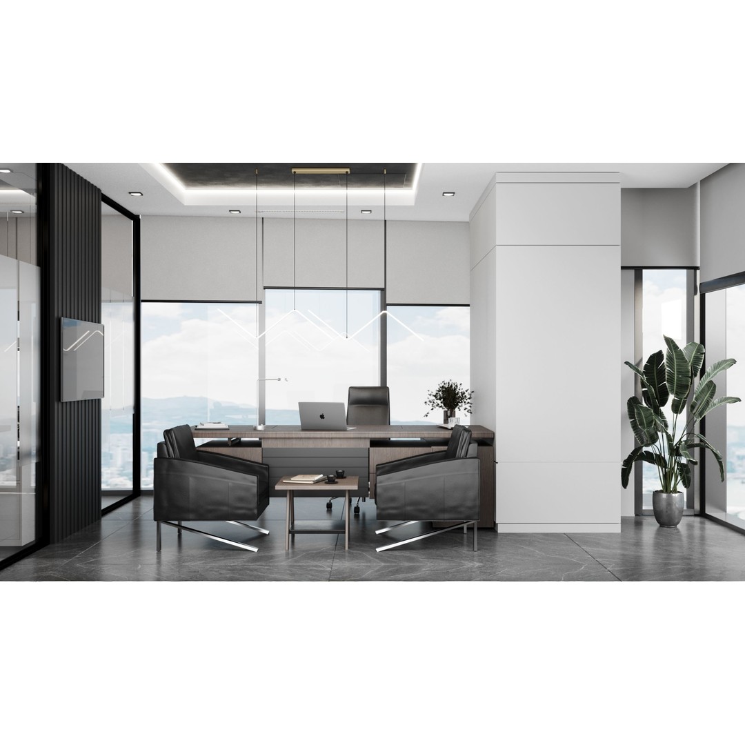 Modern Office 3D Model – Contemporary Interior Design, FBX, OBJ - View 6
