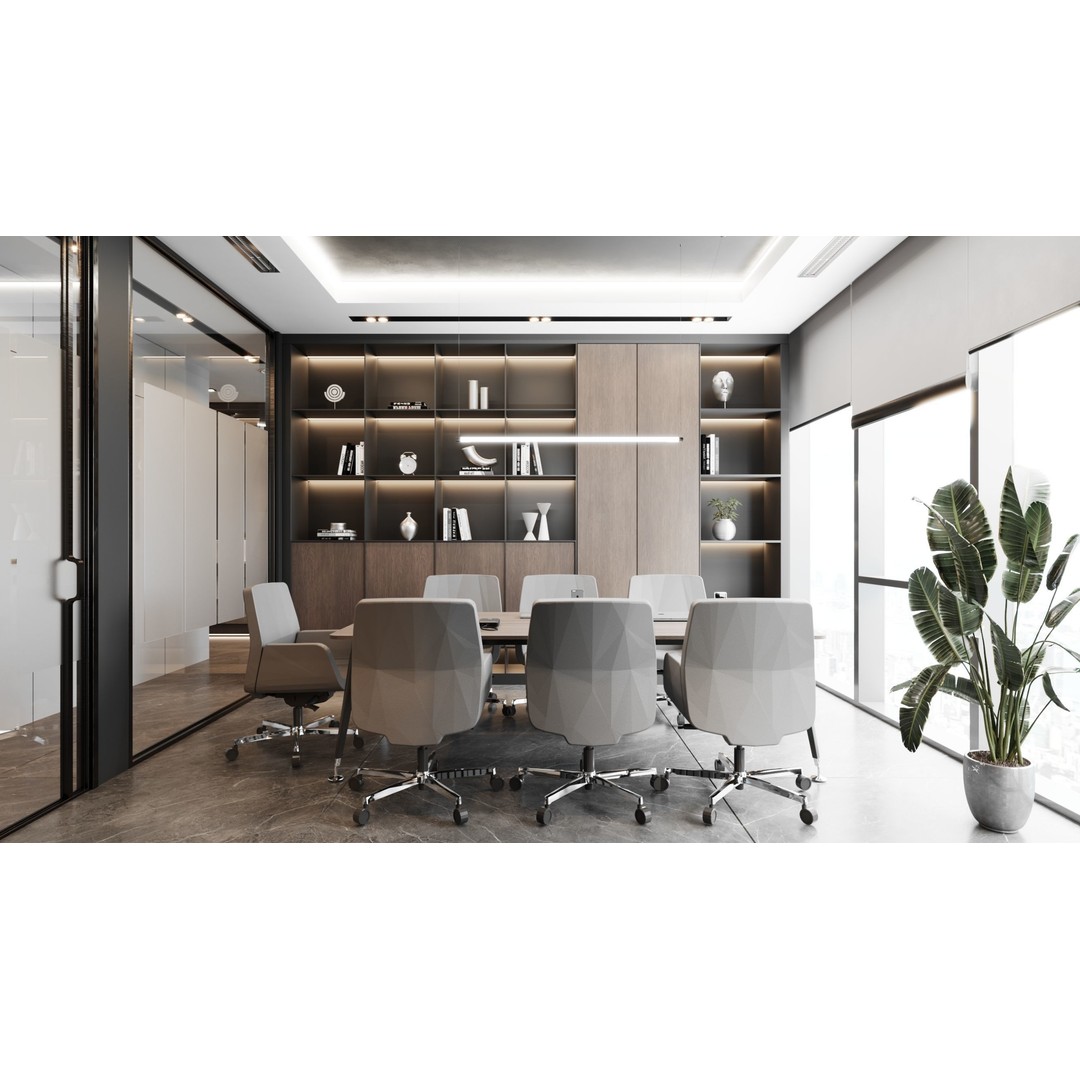 Modern Office 3D Model – Contemporary Interior Design, FBX, OBJ - View 7