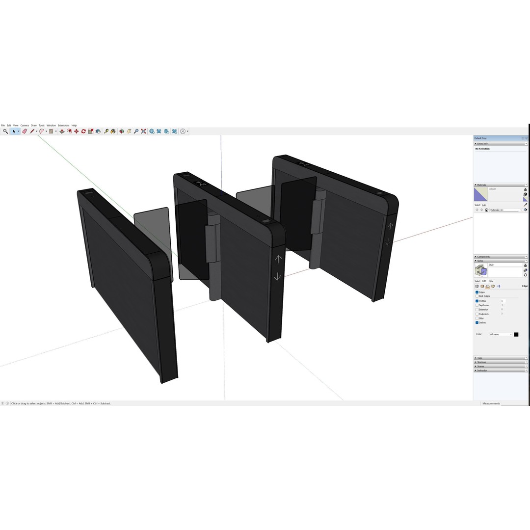 Kone Turnstile 1000 3D Model – High Detail Security Fixture, FBX, Blender