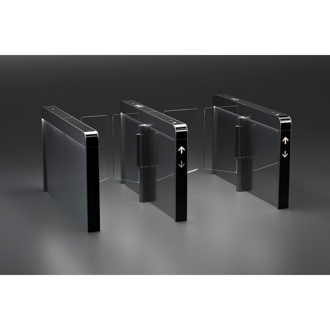 Kone Turnstile 1000 3D Model – High Detail Security Fixture, FBX, Blender - View 3