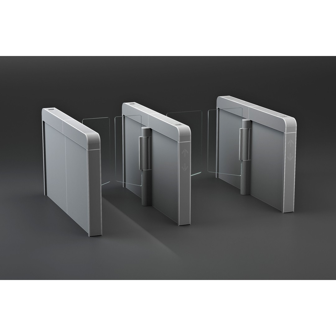 Kone Turnstile 1000 3D Model – High Detail Security Fixture, FBX, Blender - View 7