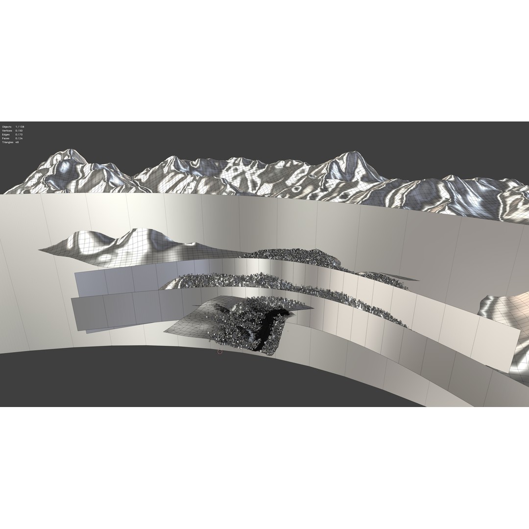 Winding Mountain Road 3D Model – Low Poly Scenic Asset, Blender, FBX - View 13