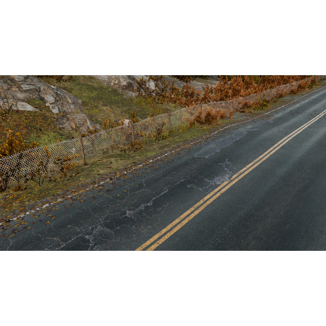 Winding Mountain Road 3D Model – Low Poly Scenic Asset, Blender, FBX - View 14