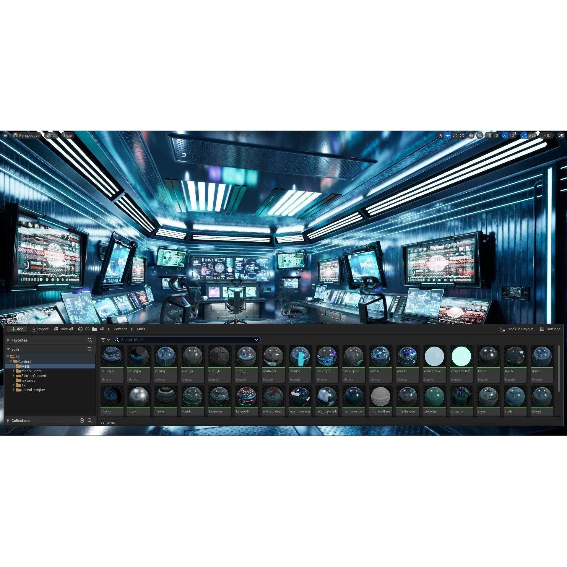 Sci Fi Interior Station Control Panel - Game-Ready 3D Model - View 18