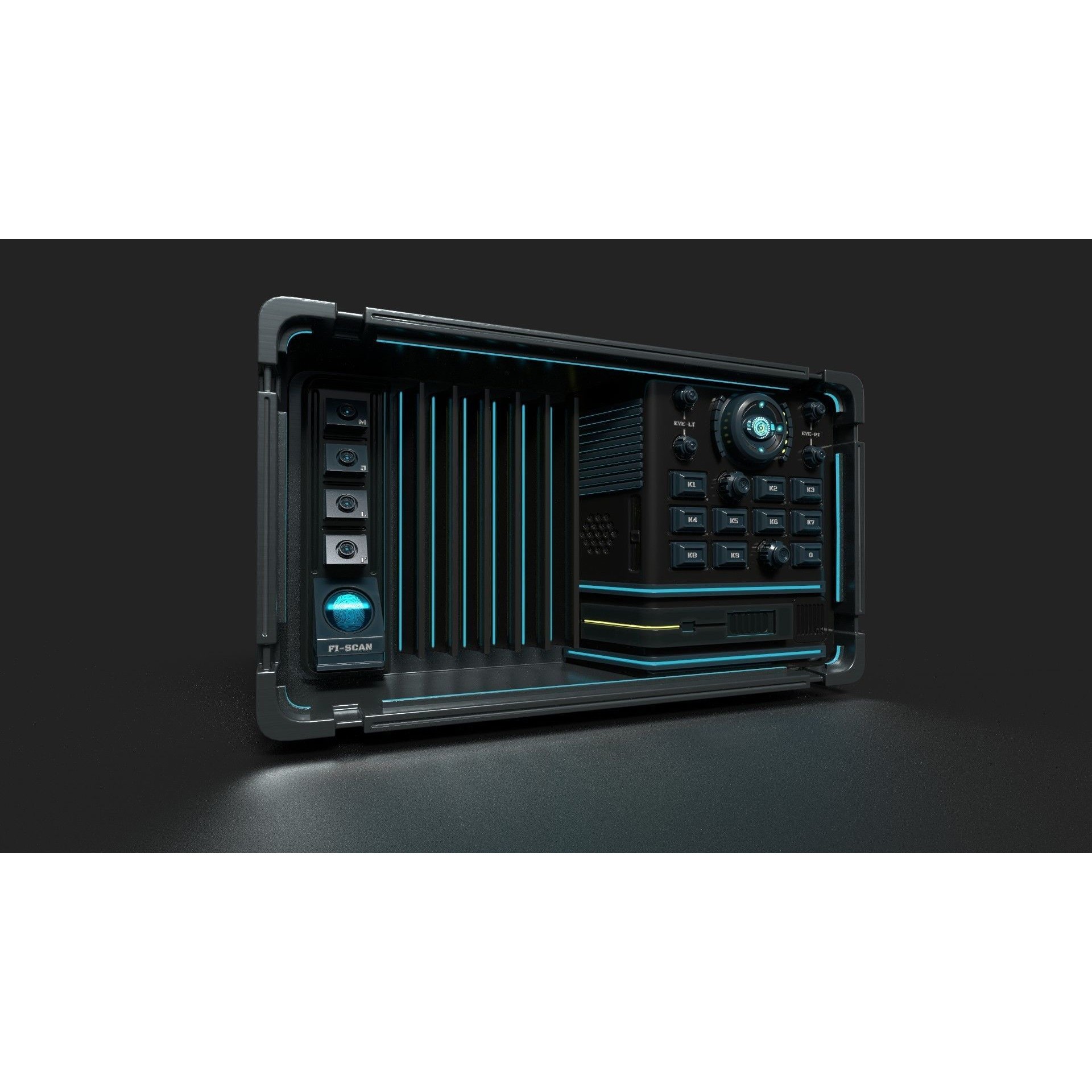 Sci Fi Interior Station Control Panel - Game-Ready 3D Model - View 27