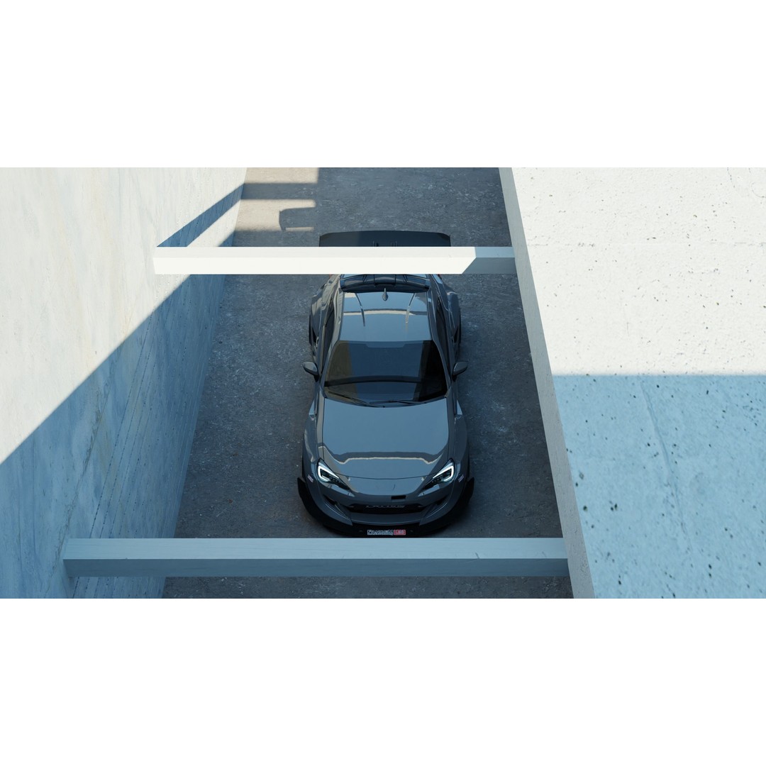 Car Lighting Scene 3D Model – Optimized Blender Asset with PBR Textures