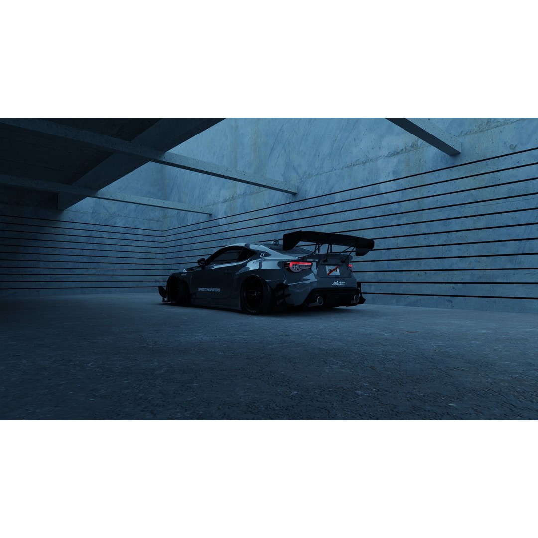 Car Lighting Scene 3D Model – Optimized Blender Asset with PBR Textures - View 4