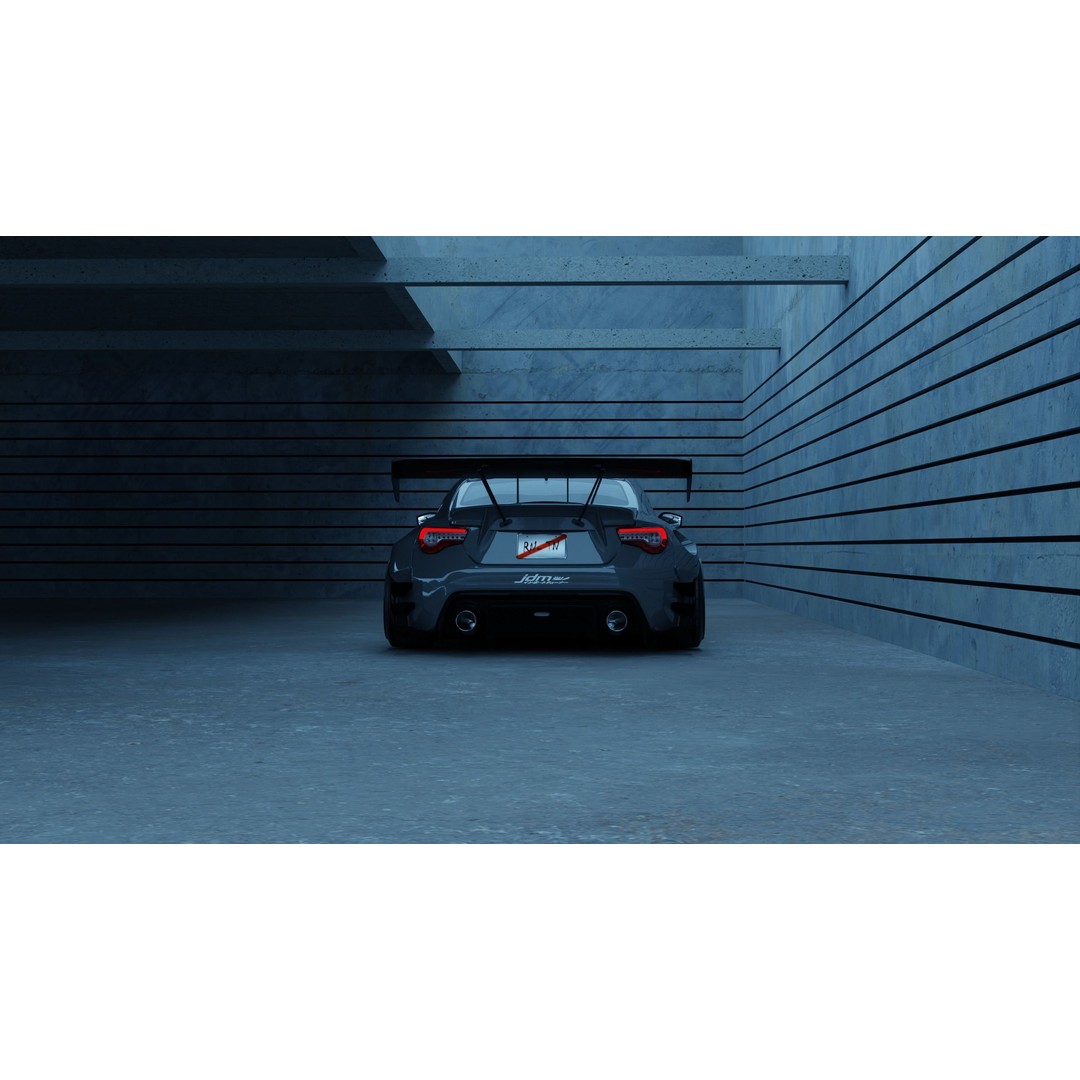 Car Lighting Scene 3D Model – Optimized Blender Asset with PBR Textures - View 5