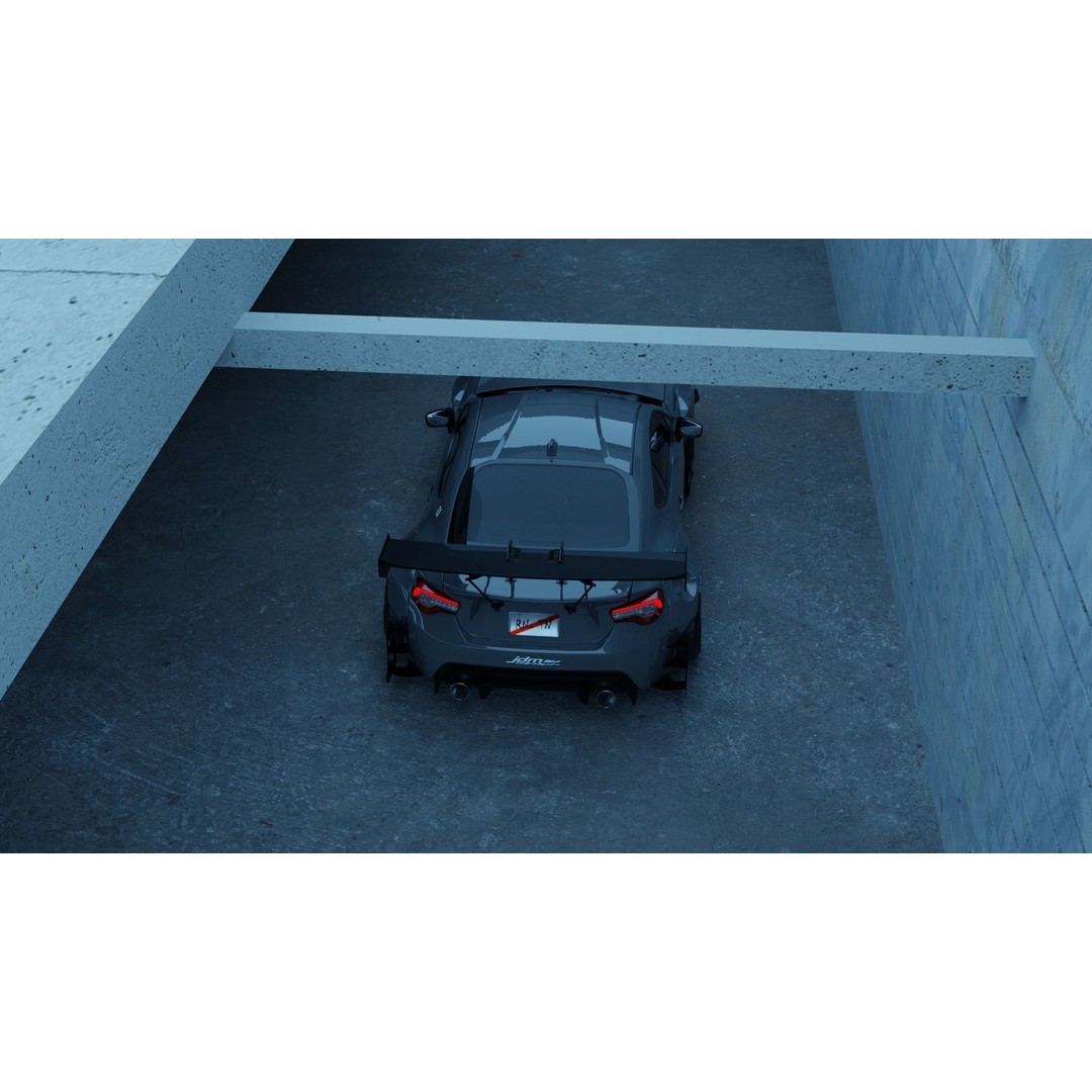 Car Lighting Scene 3D Model – Optimized Blender Asset with PBR Textures - View 6