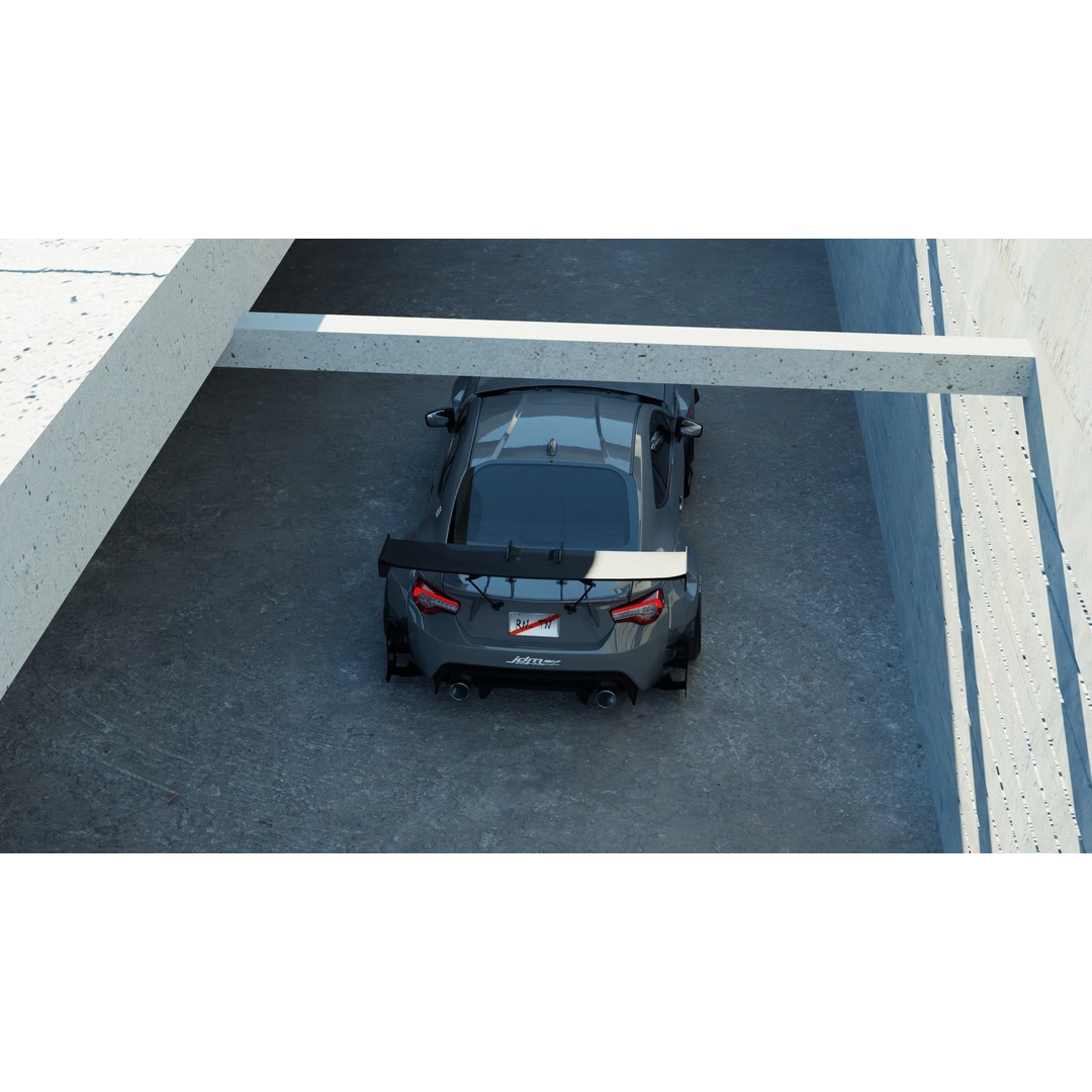 Car Lighting Scene 3D Model – Optimized Blender Asset with PBR Textures - View 7