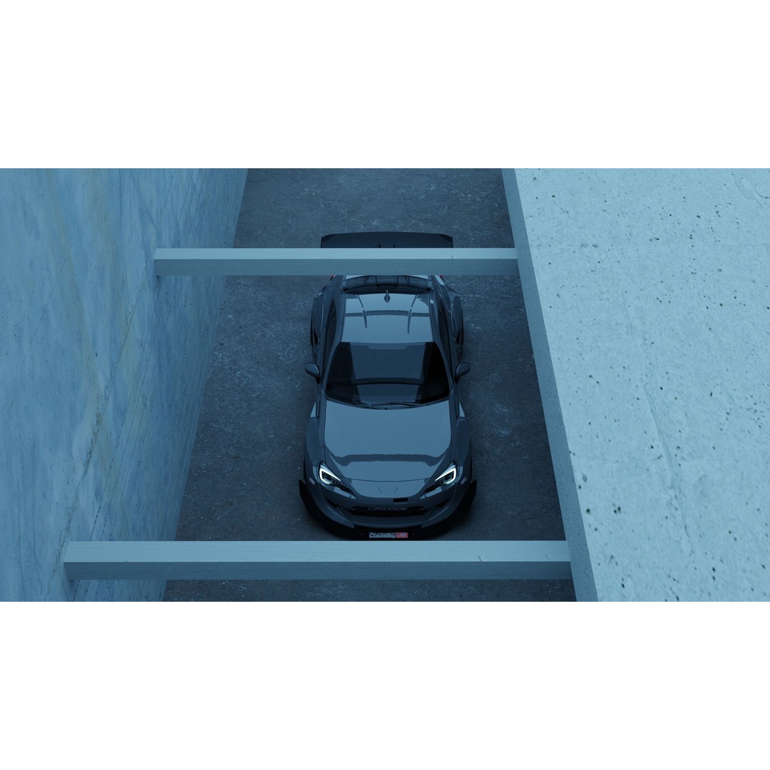 Car Lighting Scene 3D Model – Optimized Blender Asset with PBR Textures - View 8