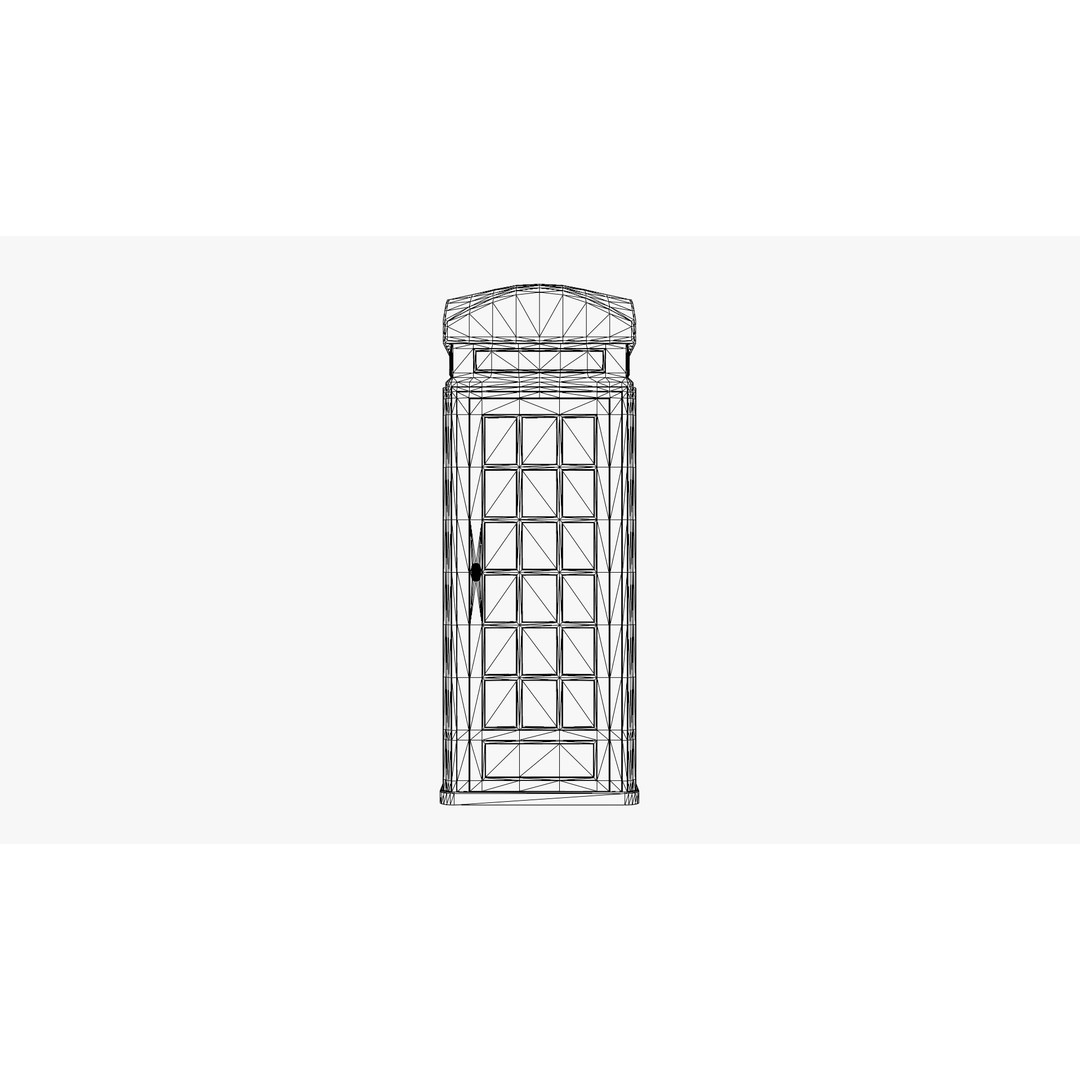 Telephone Booth 3D Model – Low Poly PBR Game Asset, FBX, OBJ - View 4