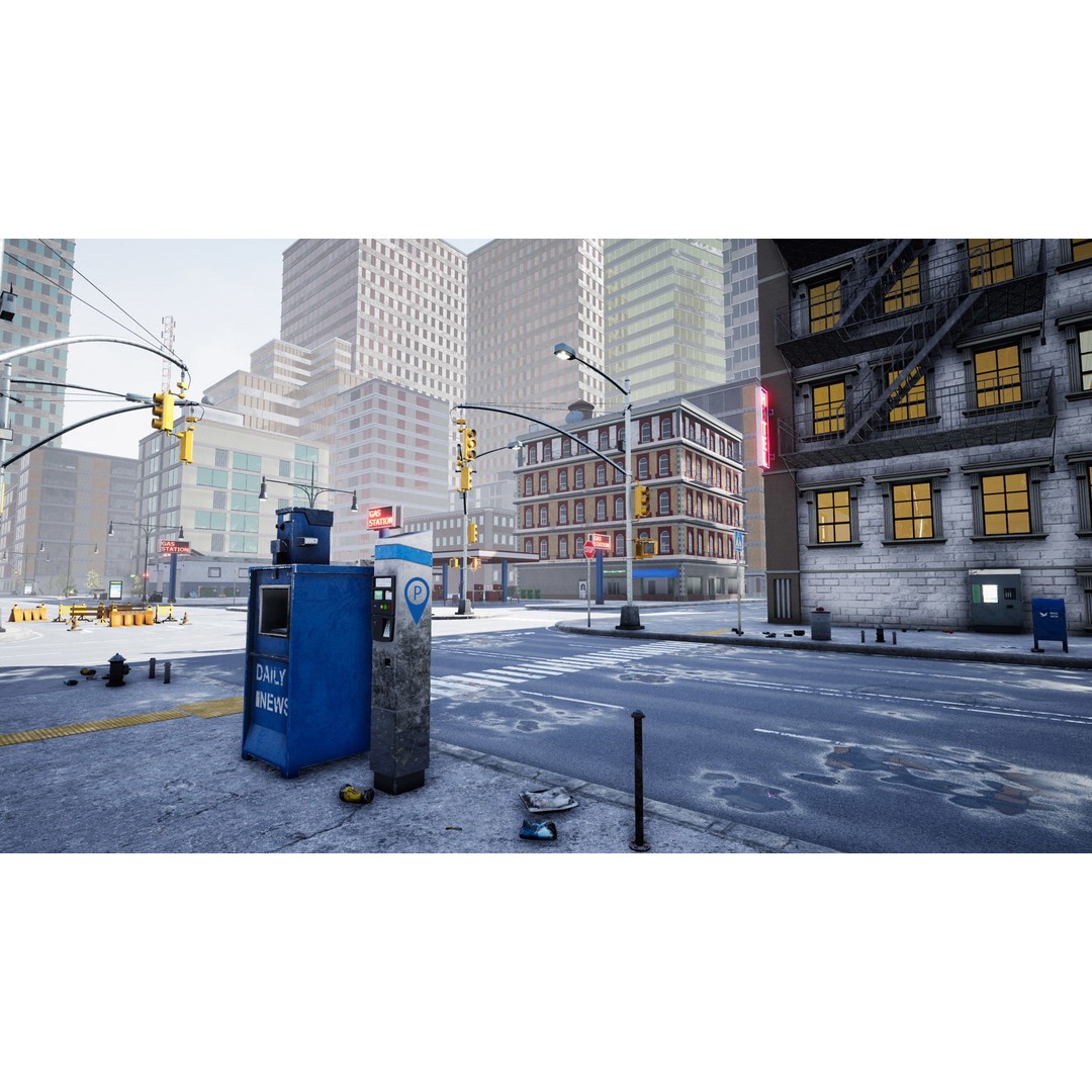 Complete City 3D Model – Low Poly Modular Asset Pack for Unity & Unreal - View 12