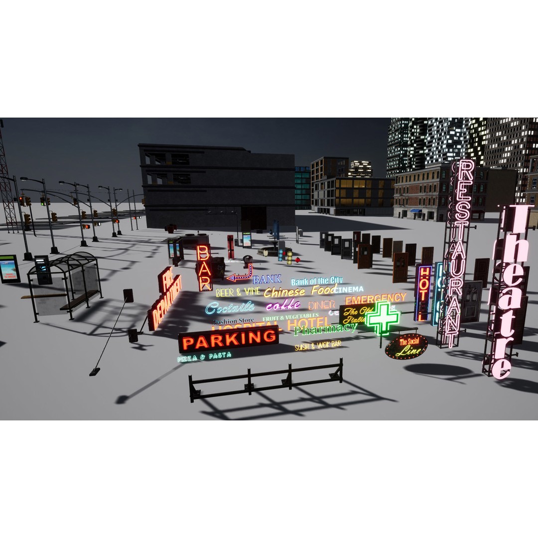 Complete City 3D Model – Low Poly Modular Asset Pack for Unity & Unreal - View 39