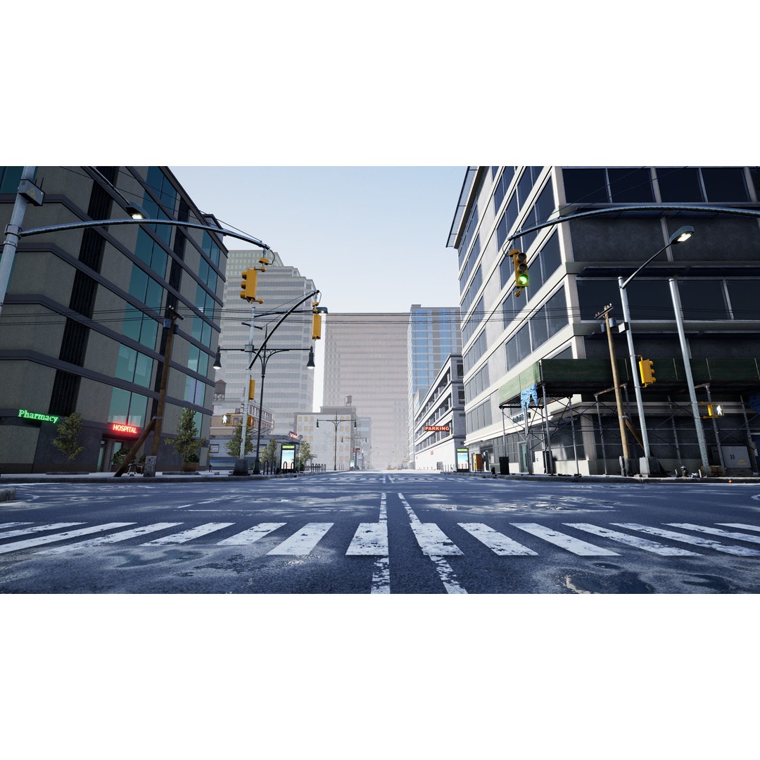 Complete City 3D Model – Low Poly Modular Asset Pack for Unity & Unreal - View 7