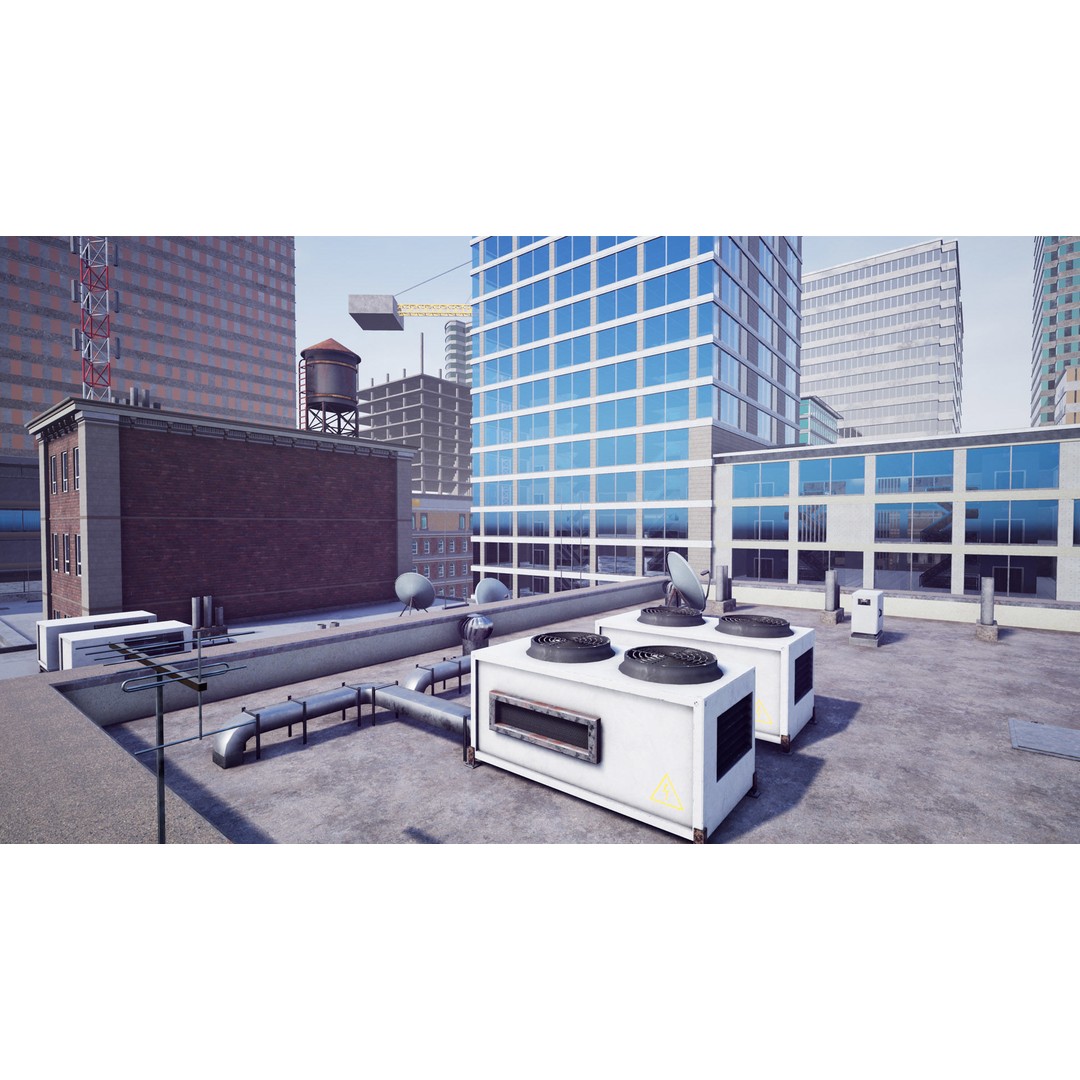Complete City 3D Model – Low Poly Modular Asset Pack for Unity & Unreal - View 9