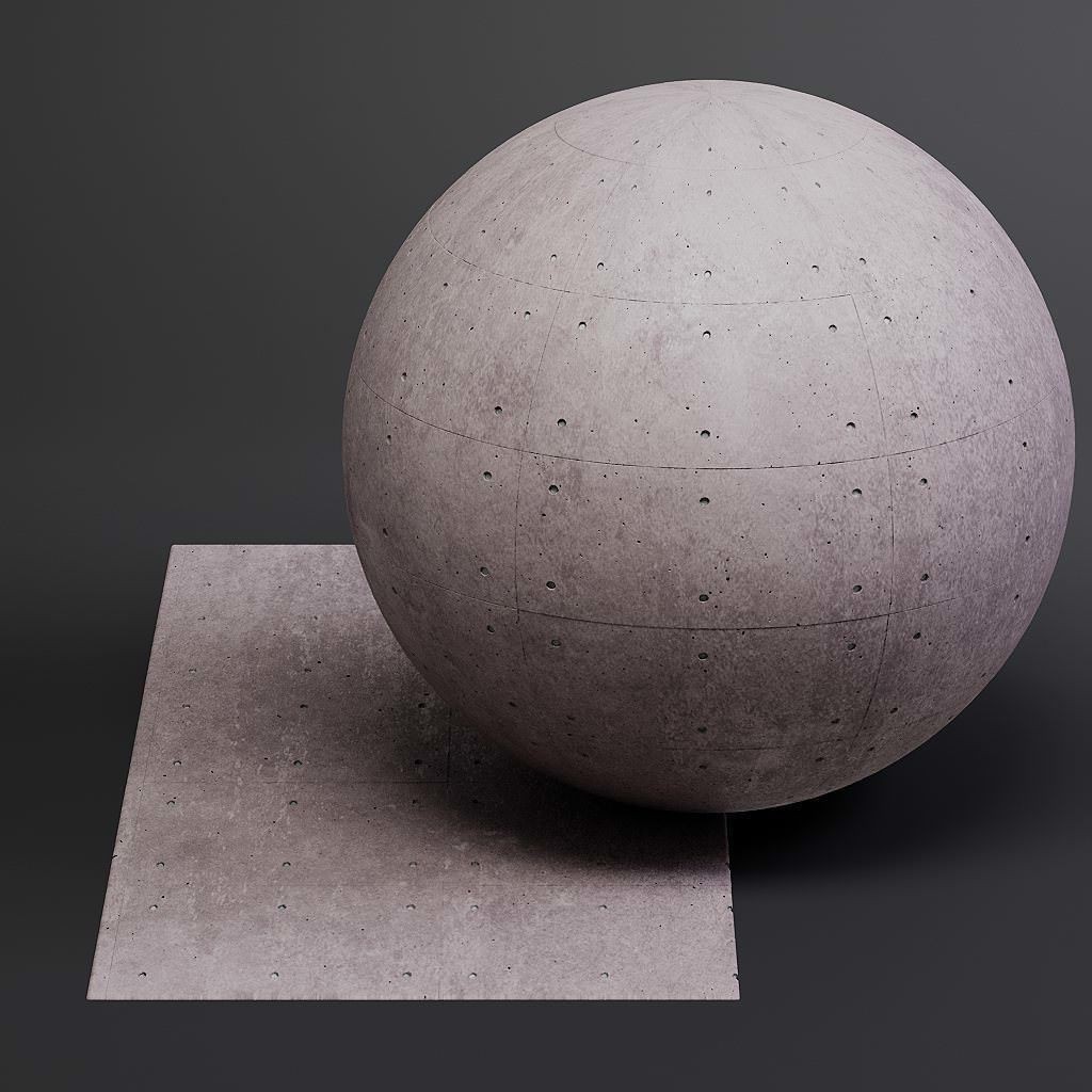 Concrete 3D Model – Structured PBR Materials, 8K Seamless Textures - View 11