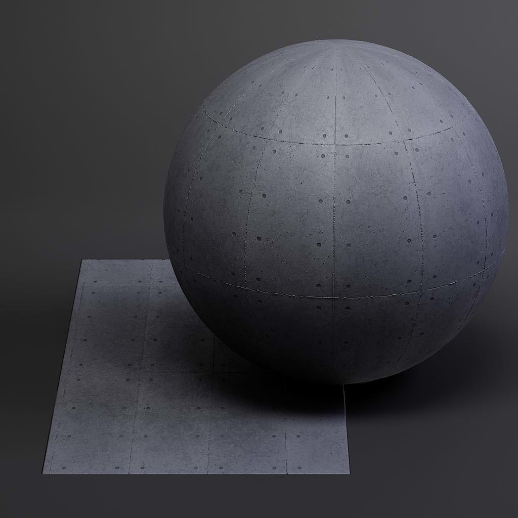Concrete 3D Model – Structured PBR Materials, 8K Seamless Textures - View 17