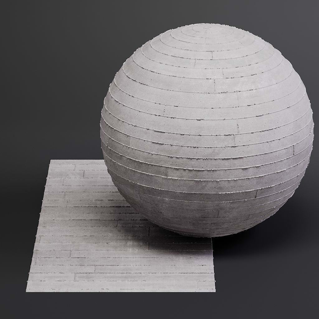 Concrete 3D Model – Structured PBR Materials, 8K Seamless Textures - View 23