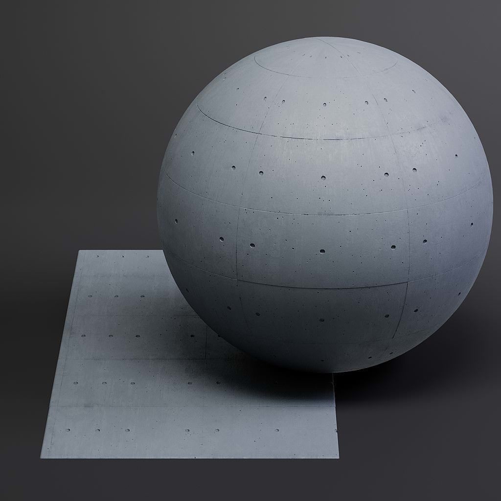 Concrete 3D Model – Structured PBR Materials, 8K Seamless Textures - View 25