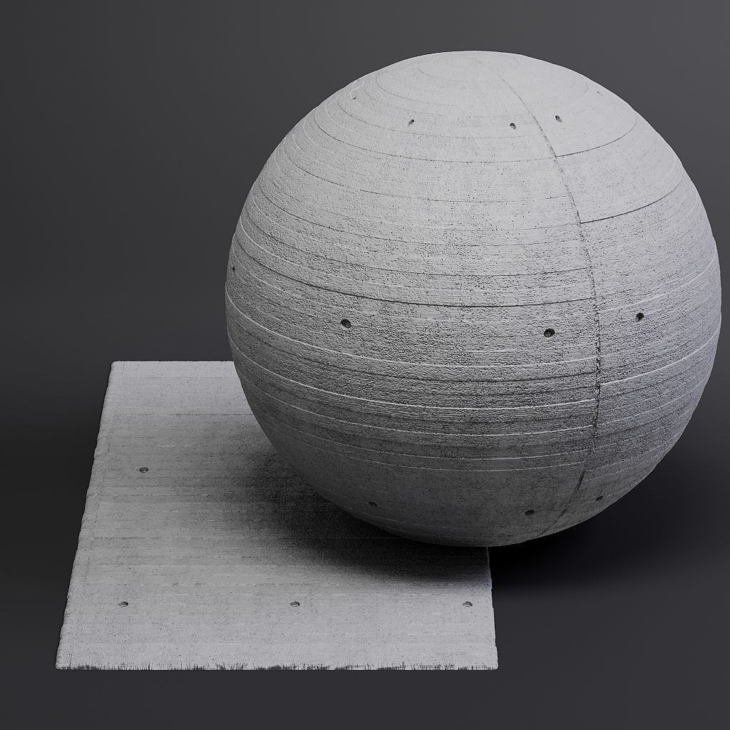 Concrete 3D Model – Structured PBR Materials, 8K Seamless Textures - View 27