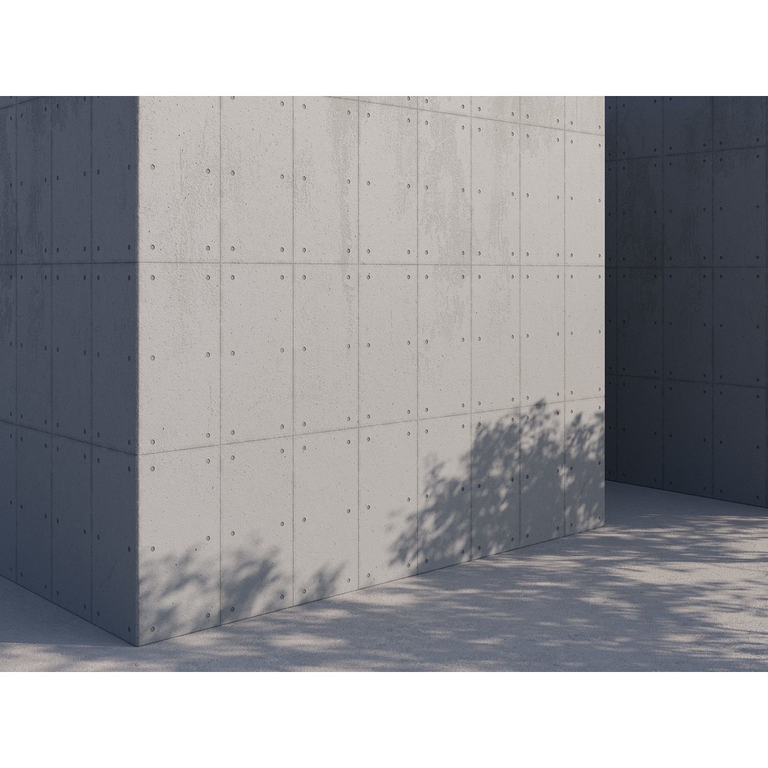 Concrete 3D Model – Structured PBR Materials, 8K Seamless Textures - View 4