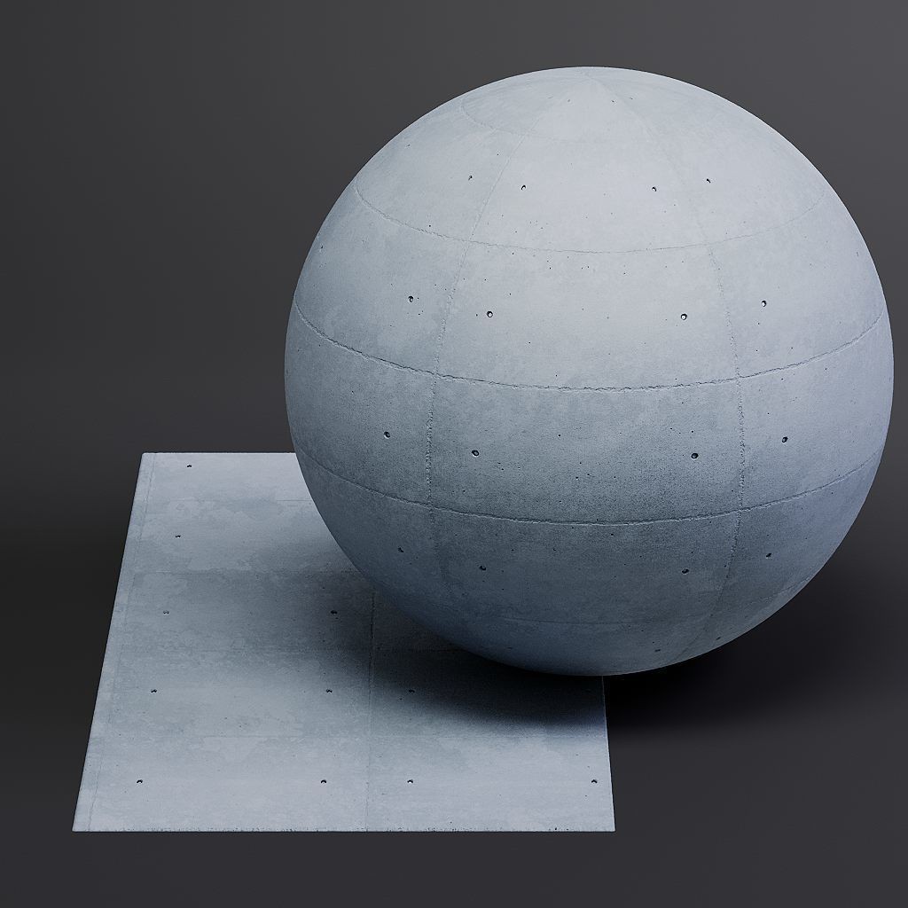 Concrete 3D Model – Structured PBR Materials, 8K Seamless Textures - View 45