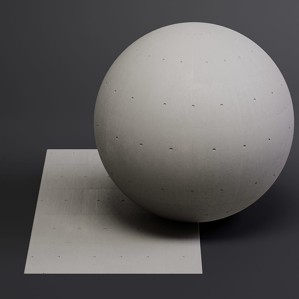 Concrete 3D Model – Structured PBR Materials, 8K Seamless Textures - View 47