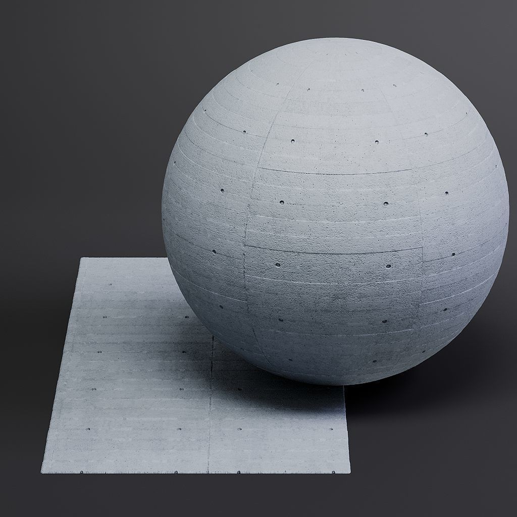 Concrete 3D Model – Structured PBR Materials, 8K Seamless Textures - View 5