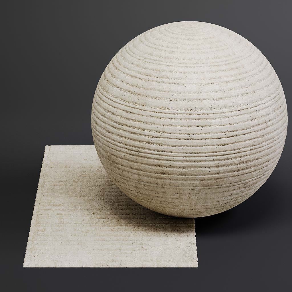 Concrete 3D Model – Structured PBR Materials, 8K Seamless Textures - View 51