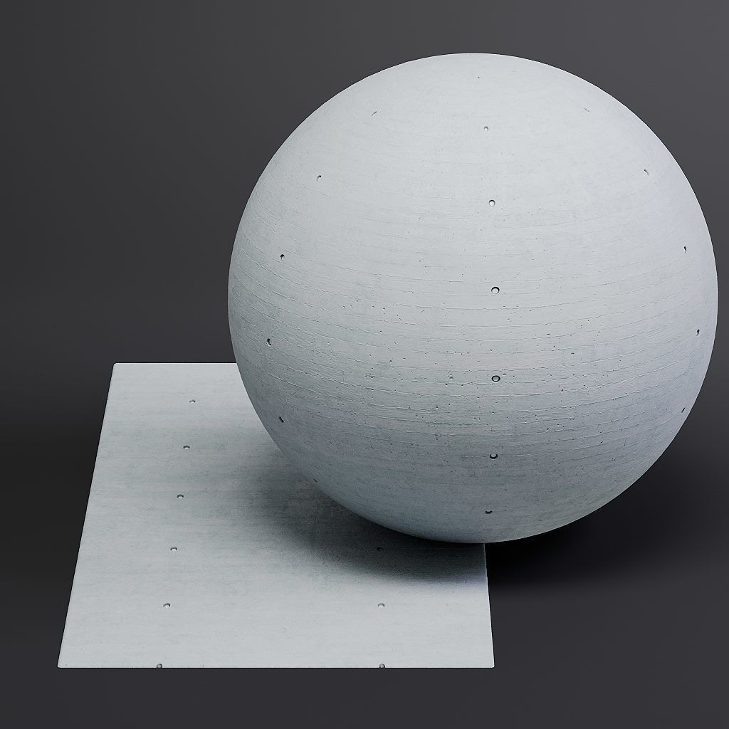 Concrete 3D Model – Structured PBR Materials, 8K Seamless Textures - View 55