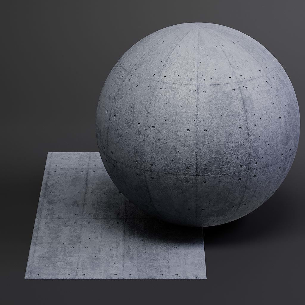 Concrete 3D Model – Structured PBR Materials, 8K Seamless Textures - View 59