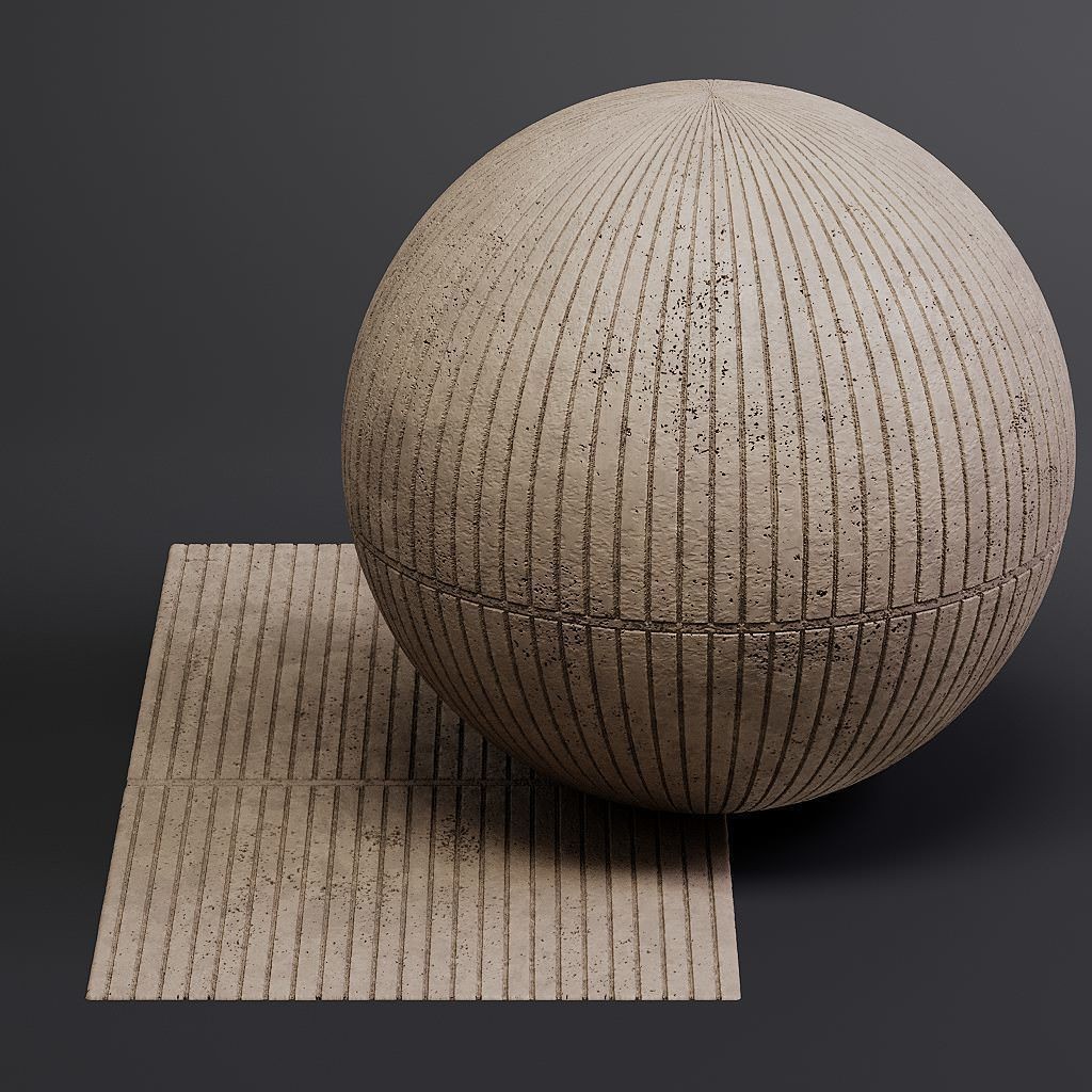 Concrete 3D Model – Structured PBR Materials, 8K Seamless Textures - View 61