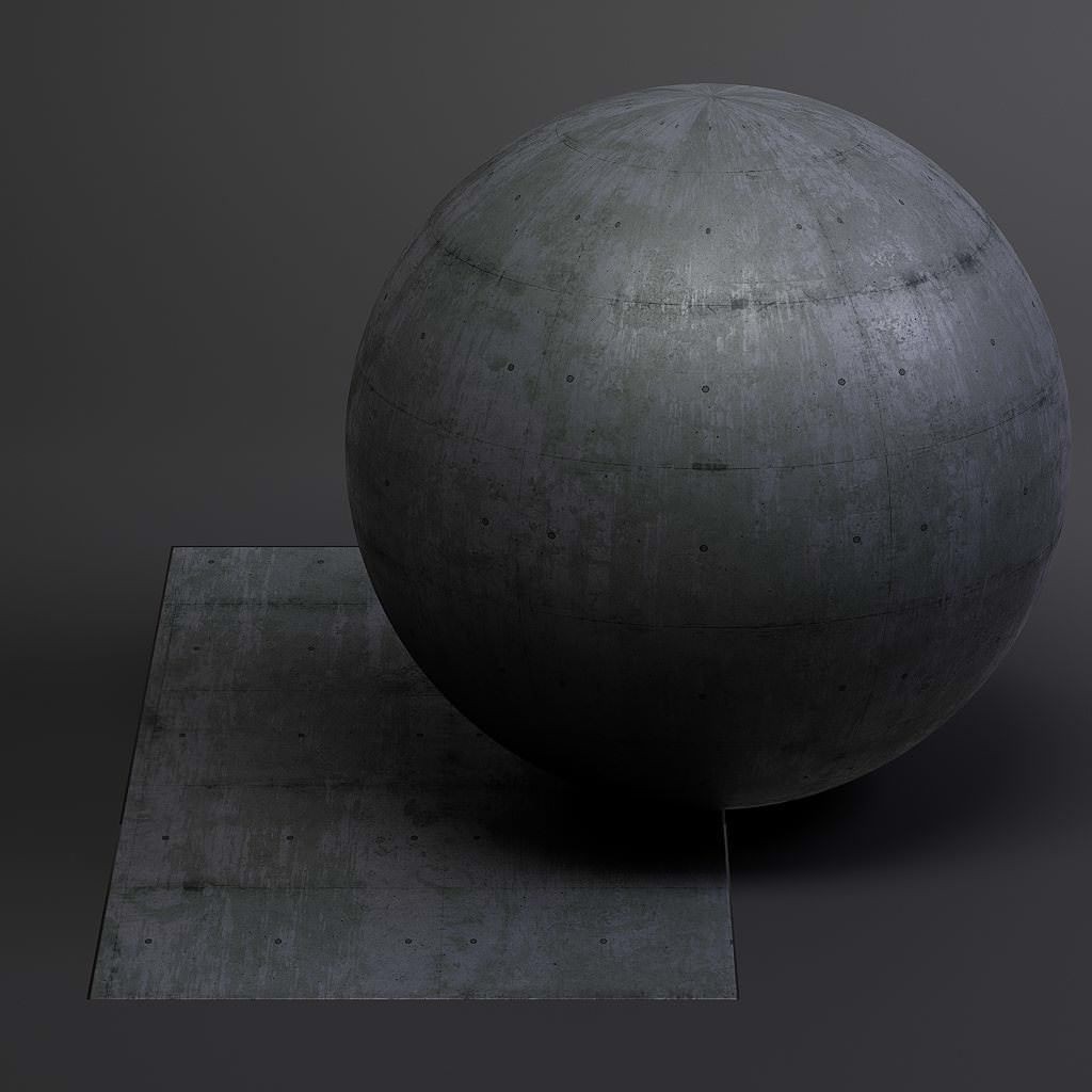 Concrete 3D Model – Structured PBR Materials, 8K Seamless Textures - View 63