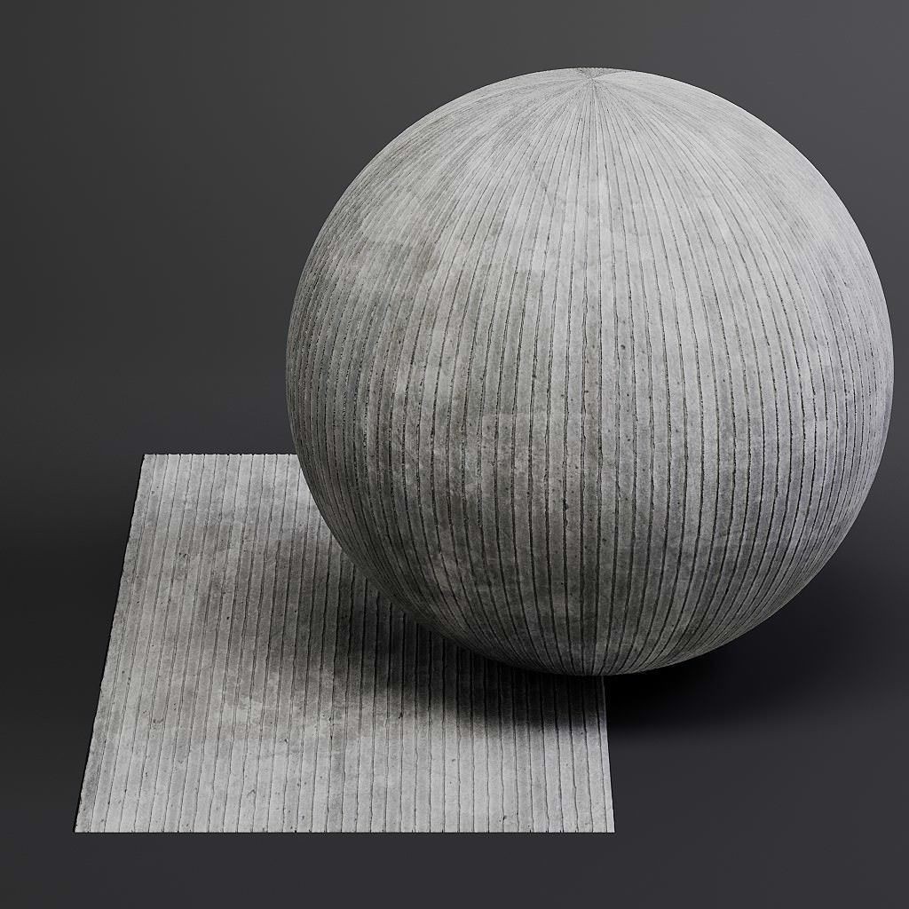 Concrete 3D Model – Structured PBR Materials, 8K Seamless Textures - View 65