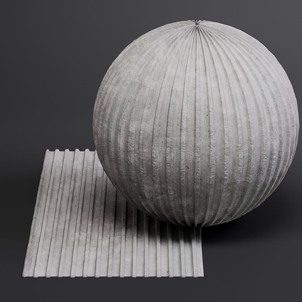 Concrete 3D Model – Structured PBR Materials, 8K Seamless Textures - View 67