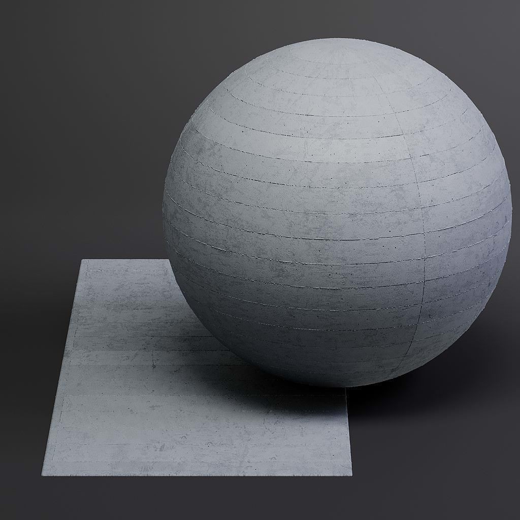 Concrete 3D Model – Structured PBR Materials, 8K Seamless Textures - View 9