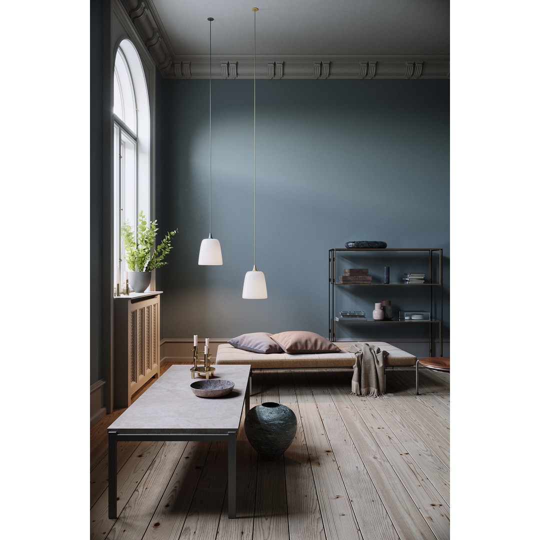 Twin Lamps 3D Model – Fully Textured Interior Scene with Lighting Setup - View 3