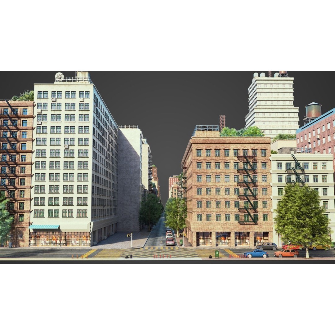 City R5 3D Model – Real World Scale Urban Environment, V-Ray - View 18
