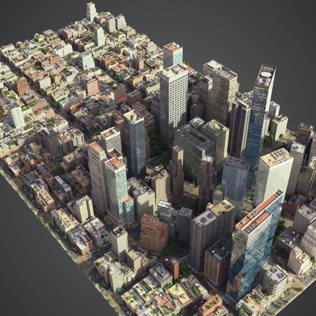 City R5 3D Model – Real World Scale Urban Environment, V-Ray - View 3