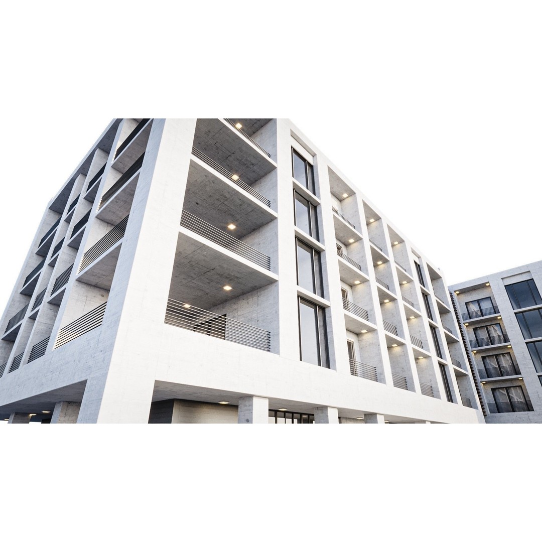 Apartment Building 3D Model – High Poly PBR Asset, FBX & Blender - View 11