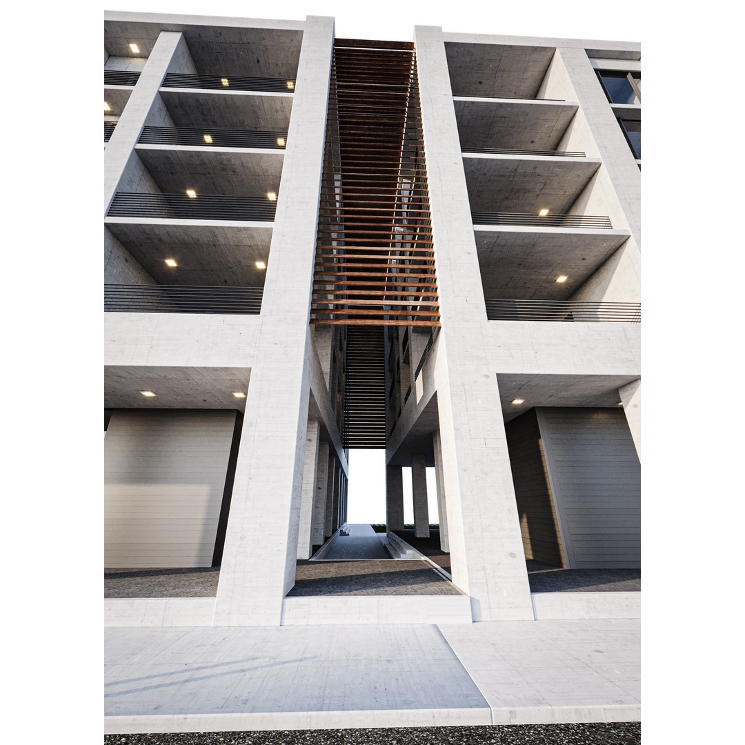 Apartment Building 3D Model – High Poly PBR Asset, FBX & Blender - View 12