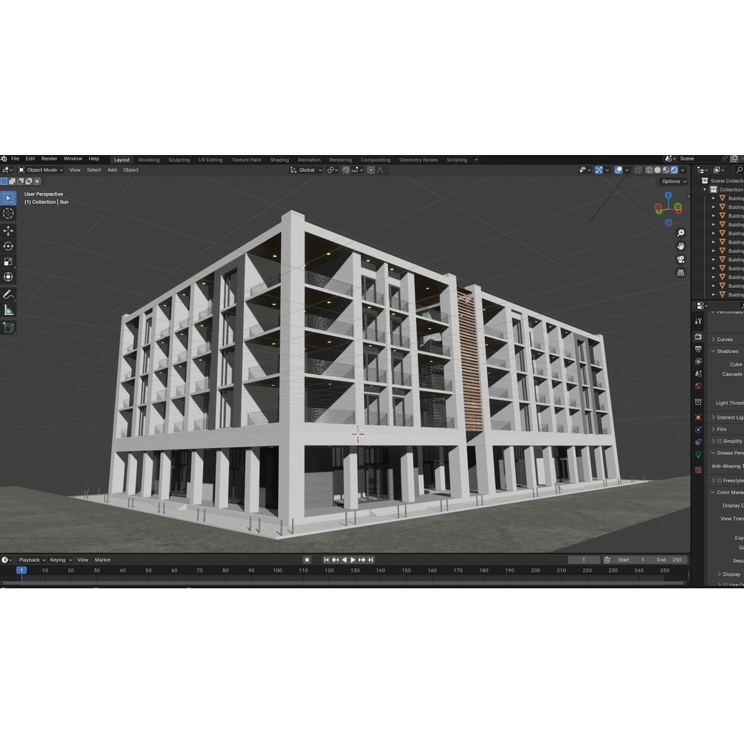 Apartment Building 3D Model – High Poly PBR Asset, FBX & Blender - View 17